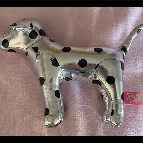PINK Victoria's Secret Other - PINK VICTORIA’S SECRET SILVER POLKA DOT DOG